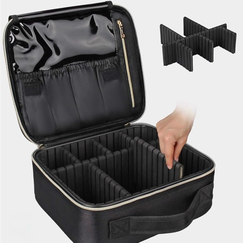 Black Makeup Train Case